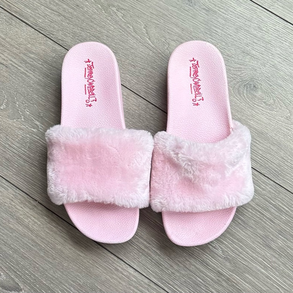 Jeffrey Campbell Lucky Me Faux Fur Flatform Slide